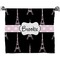 Black Eiffel Tower Bath Towel (Personalized)