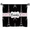 Black Eiffel Tower Bath Towel (Personalized)