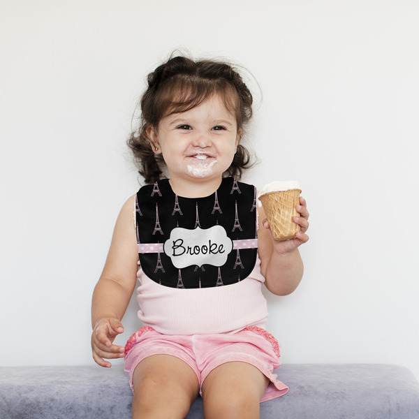 Black Eiffel Tower Bib Lifestyle Girl