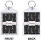 Black Eiffel Tower Bling Keychain (Front + Back)