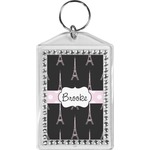 Black Eiffel Tower Bling Keychain (Personalized)