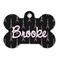 Black Eiffel Tower Bone Shaped Dog ID Tag (Personalized)