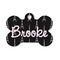Black Eiffel Tower Bone Shaped Dog ID Tag - Small (Personalized)