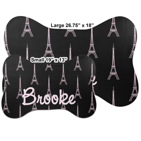 Black Eiffel Tower Bone Shaped Mat Comparison