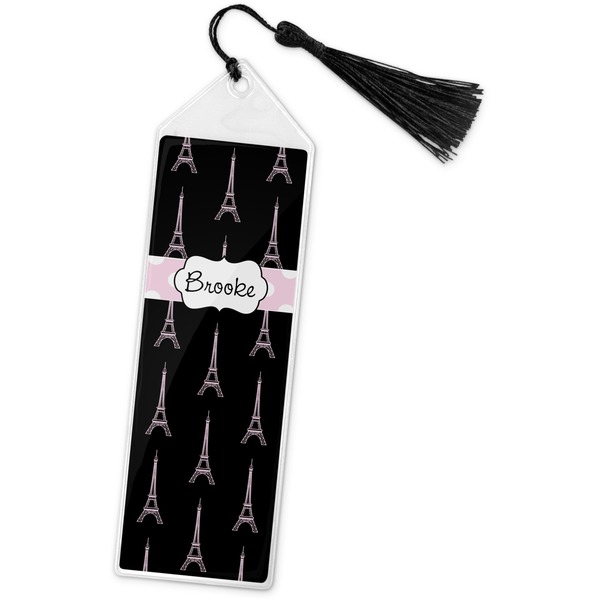 Custom Black Eiffel Tower Book Mark w/Tassel (Personalized)