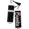 Black Eiffel Tower Bookmark with tassel - Front and Back