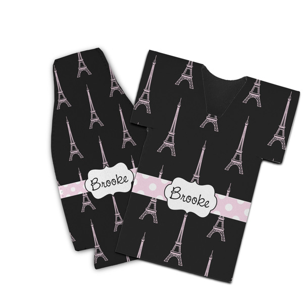 Custom Black Eiffel Tower Bottle Cooler (Personalized)