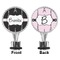 Black Eiffel Tower Bottle Stopper - Front and Back