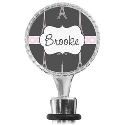 Black Eiffel Tower Wine Bottle Stopper (Personalized)