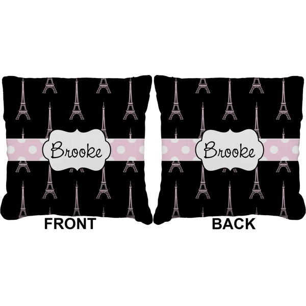 Black Eiffel Tower Burlap Pillow Approval