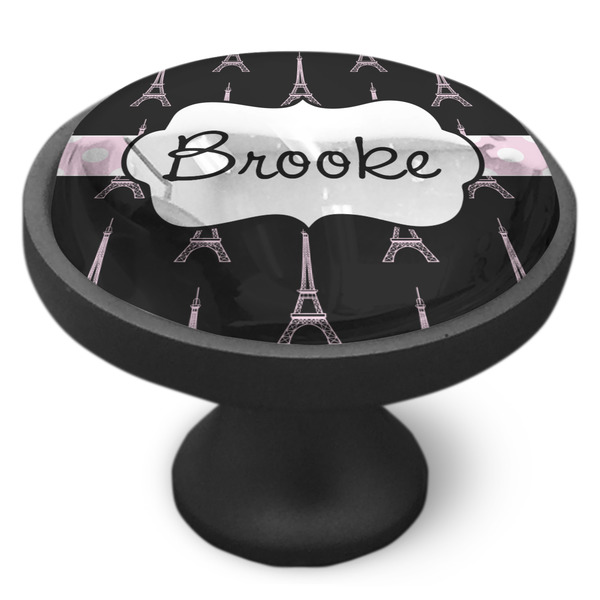 Black Eiffel Tower Cabinet Knob - Black - Side