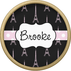 Black Eiffel Tower Cabinet Knob - Gold (Personalized)