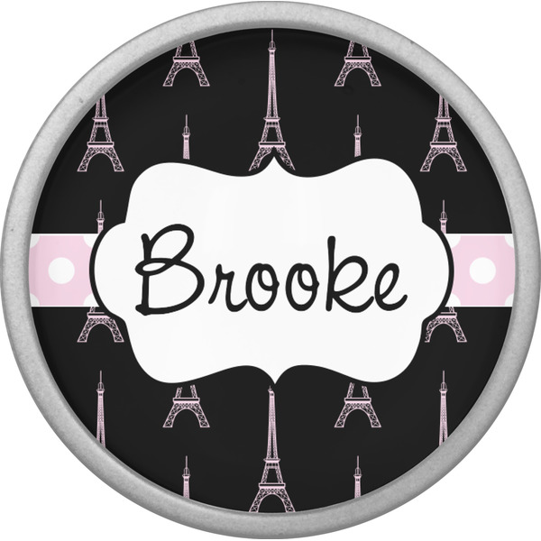 Black Eiffel Tower Cabinet Knob - Nickel - Front