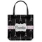 Black Eiffel Tower Canvas Tote Bag - Large - 18"x18" (Personalized)