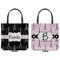 Black Eiffel Tower Canvas Tote - Front and Back