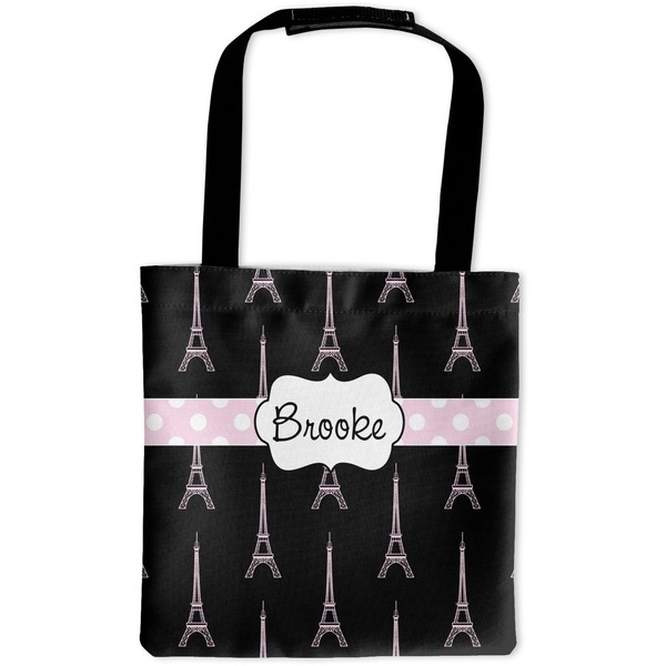 Custom Black Eiffel Tower Auto Back Seat Organizer Bag (Personalized)
