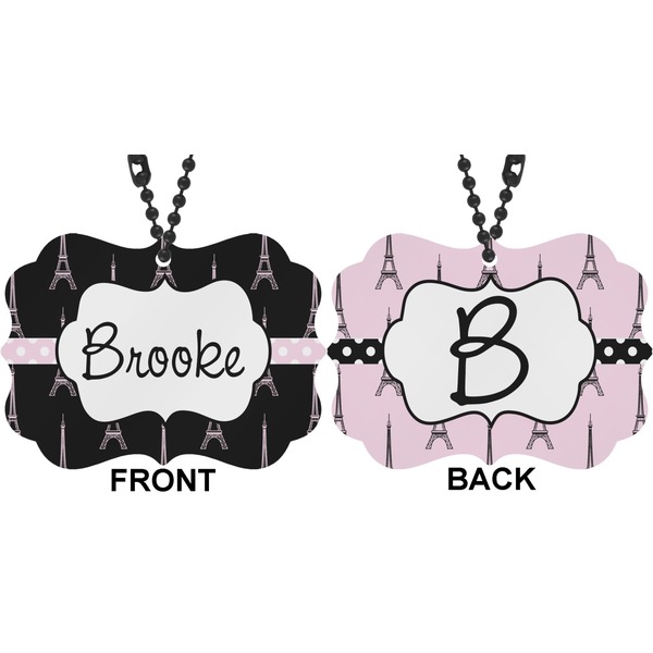 Black Eiffel Tower Car Ornament (Approval)