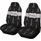 Black Eiffel Tower Car Seat Covers (Set of Two) (Personalized)