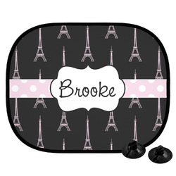 Black Eiffel Tower Car Side Window Sun Shade (Personalized)