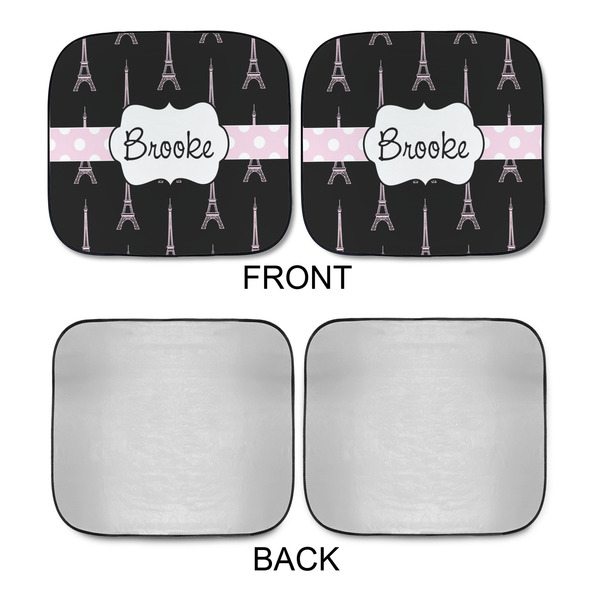 Black Eiffel Tower Car Sun Shades - APPROVAL