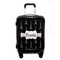 Black Eiffel Tower Carry On Hard Shell Suitcase - Front