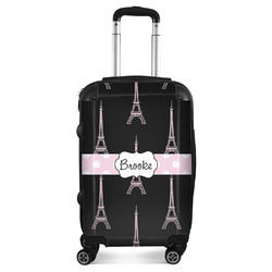 Black Eiffel Tower Suitcase - 20" Carry On (Personalized)