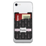 Black Eiffel Tower 2-in-1 Cell Phone Credit Card Holder & Screen Cleaner (Personalized)