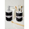 Black Eiffel Tower Ceramic Bathroom Accessories - LIFESTYLE (toothbrush holder & soap dispenser)