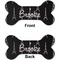 Black Eiffel Tower Ceramic Flat Ornament - Bone Front & Back (APPROVAL)