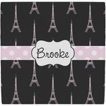 Black Eiffel Tower Ceramic Tile Hot Pad (Personalized)
