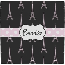 Black Eiffel Tower Ceramic Tile Hot Pad (Personalized)