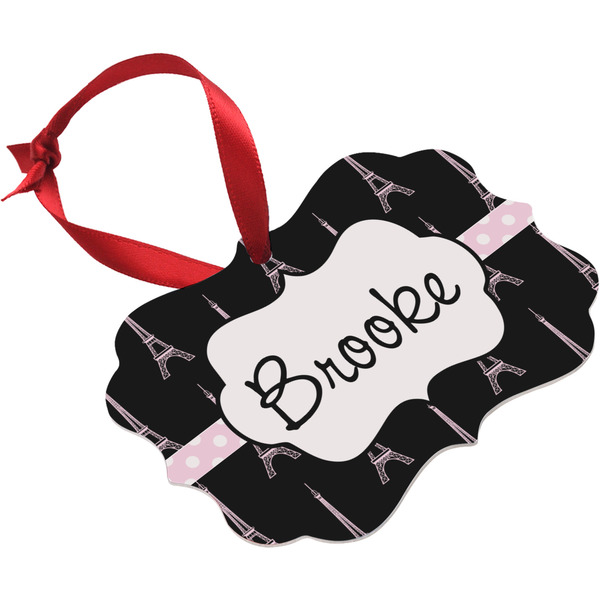 Black Eiffel Tower Christmas Ornament