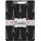Black Eiffel Tower Clipboard (Letter Size) (Personalized)