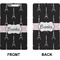 Black Eiffel Tower Clipboard (Legal) (Front + Back)