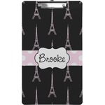 Black Eiffel Tower Clipboard (Legal Size) (Personalized)