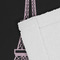 Black Eiffel Tower Close up of Fabric