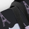 Black Eiffel Tower Closeup of Tote w/Black Handles