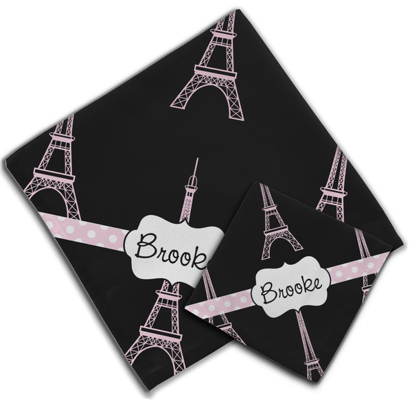 Black Eiffel Tower Cloth Napkins - Personalized Lunch & Dinner (PARENT MAIN)