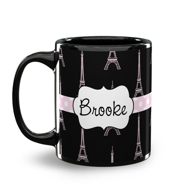 Black Eiffel Tower Coffee Mug - 11 oz - Black