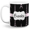 Black Eiffel Tower 11 Oz Coffee Mug - White (Personalized)