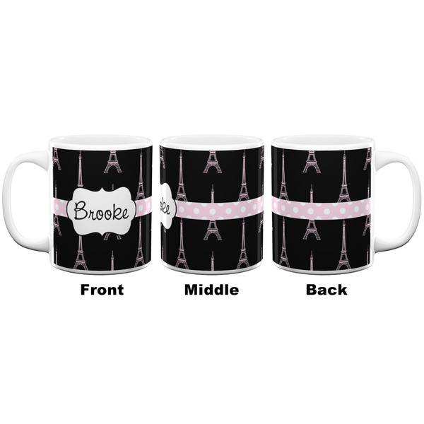 Black Eiffel Tower Coffee Mug - 11 oz - White APPROVAL