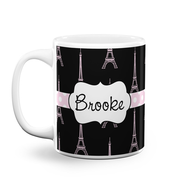 Custom Black Eiffel Tower Coffee Mug (Personalized)