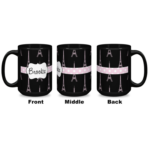 Black Eiffel Tower Coffee Mug - 15 oz - Black APPROVAL