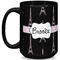 Black Eiffel Tower Coffee Mug - 15 oz - Black Full