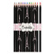 Black Eiffel Tower Colored Pencils (Personalized)