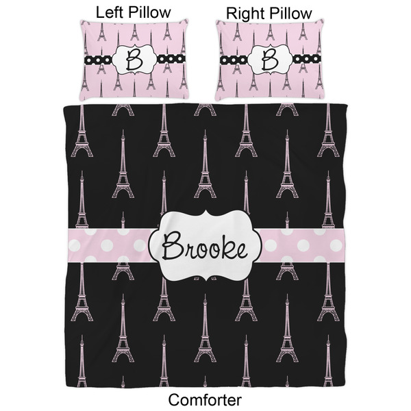 Black Eiffel Tower Comforter Set - Queen - Approval