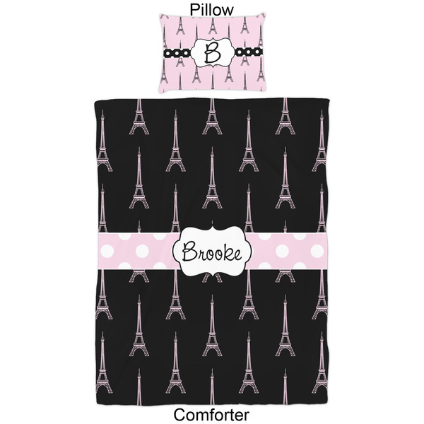 Black Eiffel Tower Comforter Set - Twin - Approval