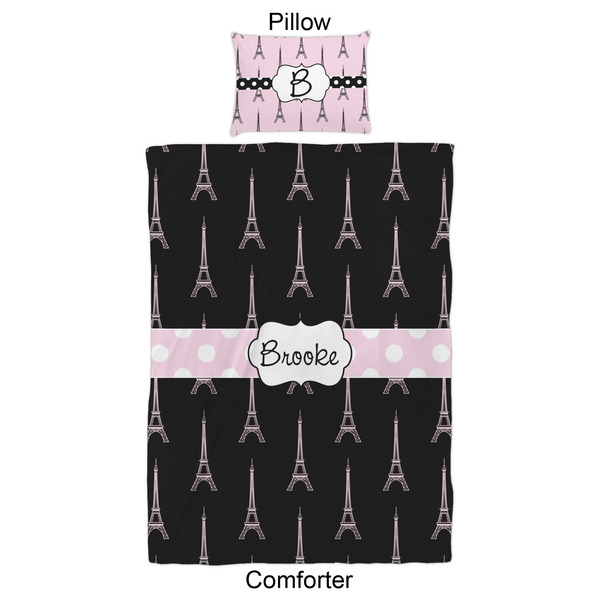 Black Eiffel Tower Comforter Set - Twin XL - Approval
