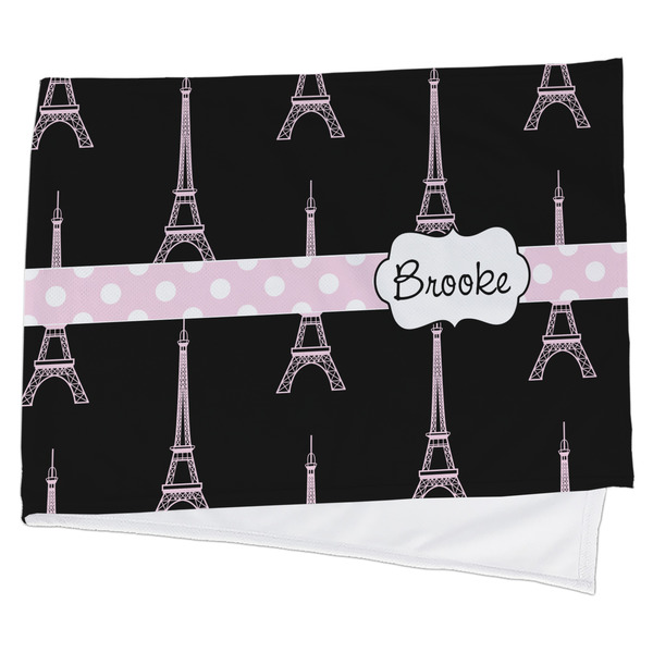 Custom Black Eiffel Tower Cooling Towel (Personalized)