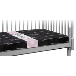 Black Eiffel Tower Crib Fitted Sheet (Personalized)